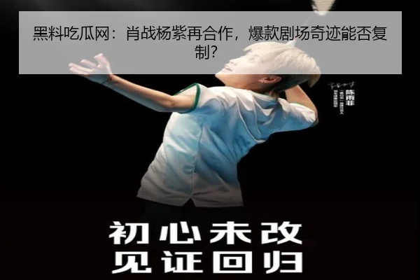黑料吃瓜网：肖战杨紫再合作，爆款剧场奇迹能否复制？